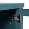 Flash Furniture Dion Teal 59 Inch Storage Cabinet, Engineered Wood, 2 Tempered Glass Doors, 2 Drawers, Open Shelf EV-CA7515-ZZ-TL-GG - alternate 6